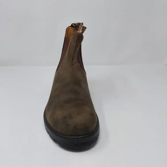 Blundstone 585 Rustic Brown Chelsea Boots Mens 9.5 Waterproof Leather - Picture 5 of 16